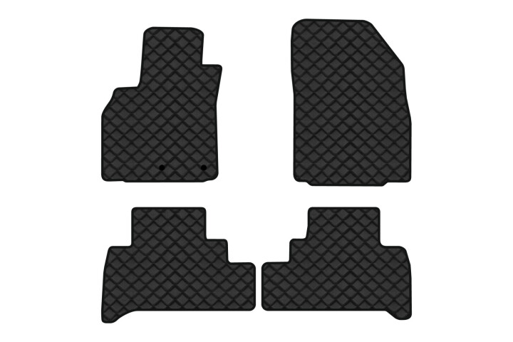 Коврики из экокожи ECO в салон авто для Grand Scenic III 7 seats moving armrest AT Renault 2009-2015 3 поколения Minivan EU EVAtech RT11745PGC4RN2BBB (фото 1)