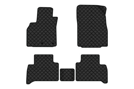 Коврики из экокожи ECO в салон авто для Grand Scenic III 5 seats moving armrest AT Renault 2009-2015 3 поколения Minivan EU EVAtech RT1828CB5RN2BBB