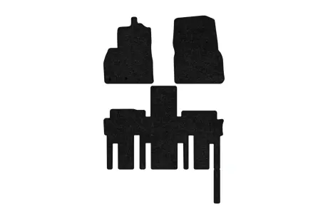Ворсовые коврики Standard в салон авто для Renault Grand Espace (JK) 2002-2015 5 поколения Minivan EU черный кант EVAtech RT43978ZB4RN2VEB