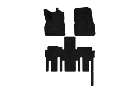 Ворсовые коврики Standard в салон авто для Renault Grand Espace (JK) 2002-2015 5 поколения Minivan EU черный кант EVAtech RT43978ZD4RN2VEB