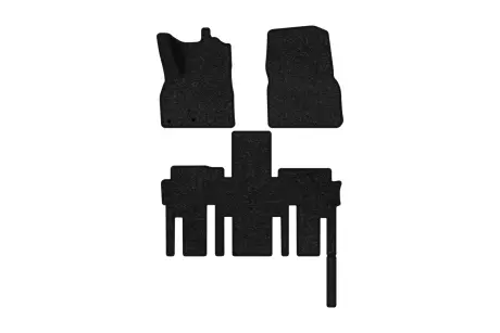 Ворсовые коврики Premium в салон авто для Renault Grand Espace (JK) 2002-2015 5 поколения Minivan EU черный кант EVAtech RT43978ZD4RN2VPB