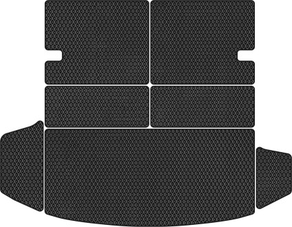 Килимок EVA в багажник авто для Kodiaq 7 seats Skoda 2016-2021 SUV EU EVAtech SK11739BE7RBB