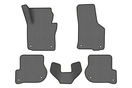 Килимки EVA в салон авто для Octavia A5 AT, 8 clips Skoda 2004-2013 2 покоління Liftback EU EVAtech SK12152CE5AV8SGB