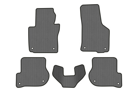 Килимки EVA в салон авто для Octavia A5 AT, 8 clips Skoda 2004-2013 2 покоління Liftback EU EVAtech SK12152CG5AV8SGB