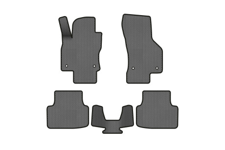 Килимки EVA в салон авто для Octavia A7 AT Skoda 2013-2020 3 покоління Liftback EU EVAtech SK3639CV5AV4RGB