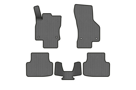 Килимки EVA в салон авто для Octavia A7 MT Skoda 2013-2020 3 покоління Liftback EU EVAtech SK3640CV5AV4SGB