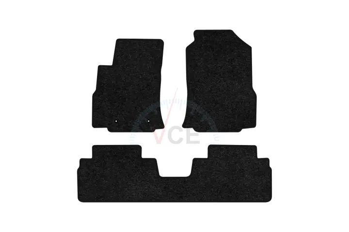 Ворсовые коврики Standard в салон авто для Subaru Ascent 8 seats 2018 1 поколение SUV USA черный кант EVAtech SU14358ZB3LA2VEB (фото 1)
