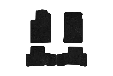 Ворсовые коврики Standard в салон авто для SsangYong Rexton (Y200) (4 clips) 2001-2006 1 поколение SUV EU черный кант EVAtech SY13783PBC4LA4VEB