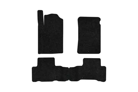 Ворсовые коврики Standard в салон авто для SsangYong Rexton (Y200) (4 clips) 2001-2006 1 поколение SUV EU черный кант EVAtech SY13783PC4LA4VEB