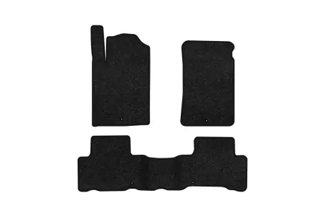 Ворсові килимки Premium в салон авто для SsangYong Rexton (Y200) (4 clips) 2001-2006 1 покоління SUV EU чорний кант EVAtech SY13783Z3LA4VPB