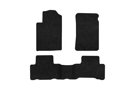 Ворсові килимки Premium в салон авто для SsangYong Rexton (Y200) (4 clips) 2001-2006 1 покоління SUV EU чорний кант EVAtech SY13783ZB3LA4VPB