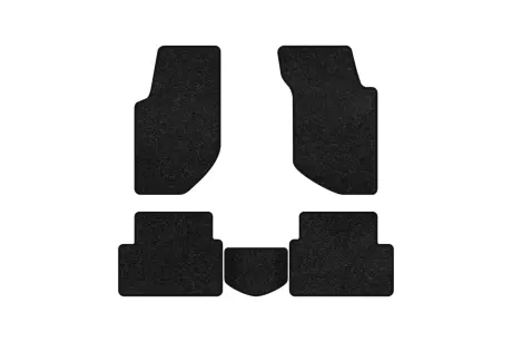 Ворсовые коврики Premium в салон авто для Volvo 740 1984-1992 1 поколение Combi EU черный кант EVAtech VV22059CG5VPB