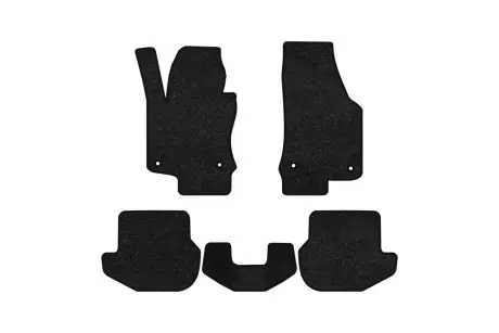 Ворсовые коврики Premium в салон авто для Volkswagen Eos 2006-2015 1 поколение Coupe USA черный кант EVAtech VW14335CV5TL4VPB