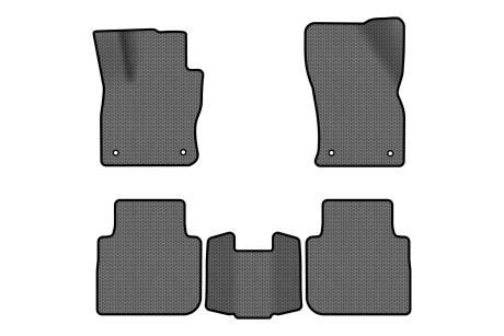 Коврики EVA в салон авто для Tiguan Allspace 7 seats Volkswagen 2016-2020 1 поколение SUV USA EVAtech VW1727CO5AV4SGB