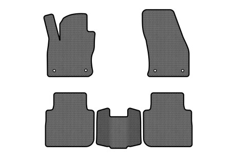 Коврики EVA в салон авто для Tiguan Allspace 7 seats Volkswagen 2016-2020 1 поколение SUV USA EVAtech VW1727CR5AV4SGB