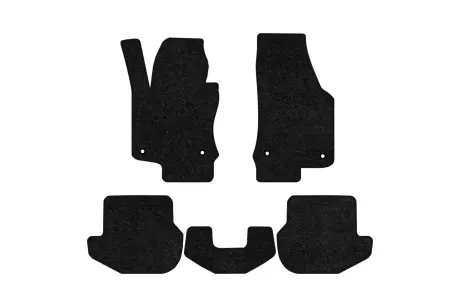 Ворсовые коврики Standard в салон авто для Volkswagen Eos 2006-2015 1 поколение Cabrio USA черный кант EVAtech VW1810CV5AV4VEB