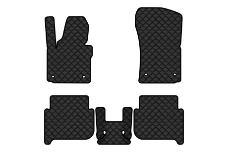 Коврики из экокожи ECO в салон авто для Touran 1T 5 seats Volkswagen 2003-2015 1 поколение Minivan EU EVAtech VW31089C5AV4BBB