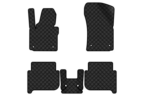 Коврики из экокожи ECO в салон авто для Touran 1T 5 seats Volkswagen 2003-2015 1 поколение Minivan EU EVAtech VW31921C5TL4BBB