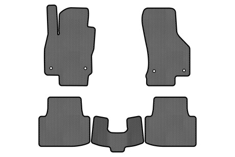 Коврики EVA в салон авто для Passat B8 Volkswagen 2014-2019 8 поколения Sedan EU EVAtech VW3265CV5AV4RGB