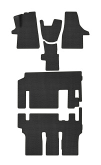 Коврики EVA в салон авто для T5 Transporter Caravelle Volkswagen 2003-2015 1 поколение VAN EU EVAtech VW42026WA6RBB