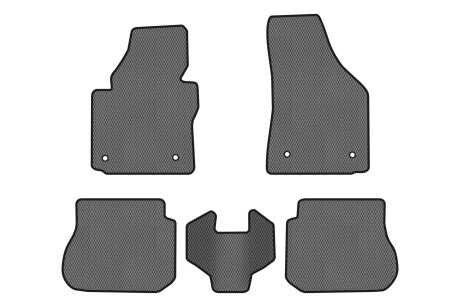 Коврики EVA в салон авто для Caddy 2K 4-doors Volkswagen 2004-2015 3 поколения Minivan EU EVAtech VW51427CG5AV4RGB