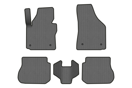 Коврики EVA в салон авто для Caddy 2K 4-doors Volkswagen 2004-2015 3 поколения Minivan EU EVAtech VW51428CV5TL4SGB