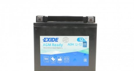 Акумулятор 12Ah-12v EN200 AGM, L EXIDE AGM12-12