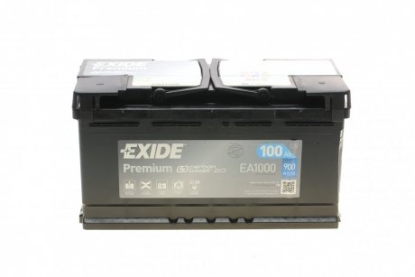 Аккумулятор 100Ah-12v EN900 Premium, R EXIDE EA1000