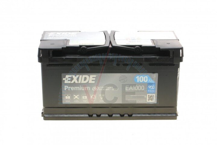 Акумулятор 100Ah-12v EN900 Premium, R EXIDE EA1000 (фото 1)