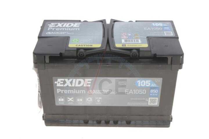 Аккумулятор 105Ah-12v EN850 Premium, R EXIDE EA1050 (фото 1)