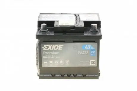 Аккумулятор 47Ah-12v EN450 Premium, R EXIDE EA472
