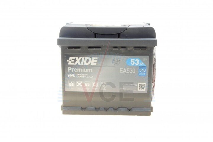 Акумулятор 53Ah-12v EN540 Premium, R EXIDE EA530 (фото 1)