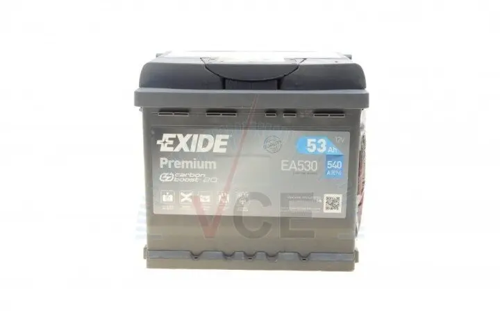 Акумулятор 53Ah-12v EN540 Premium, R EXIDE EA530 (фото 1)