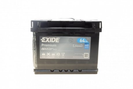 Аккумулятор 64Ah-12v EN640 Premium, R EXIDE EA640