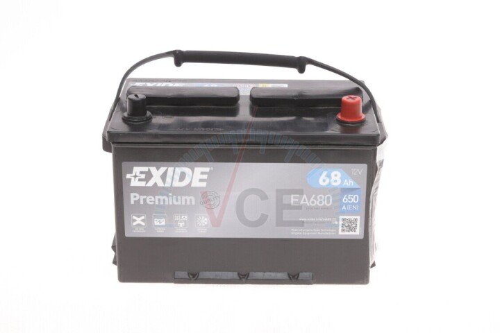 Аккумулятор 68Ah-12v EN650 Premium, R EXIDE EA680 (фото 1)