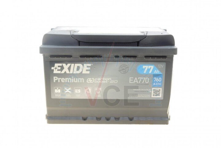 Аккумулятор 77Ah-12v EN760 Premium, R EXIDE EA770 (фото 1)