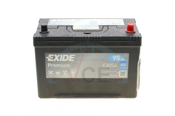 Акумулятор 95Ah-12v EN800 Premium, R EXIDE EA954 (фото 1)