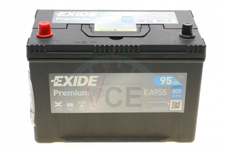 Аккумулятор 95Ah-12v EN800 Premium EFB, L EXIDE EA955 (фото 1)