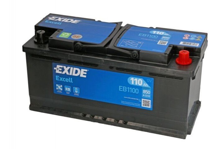 Аккумулятор 110Ah-12v EN850 Excell, R EXIDE EB1100 (фото 1)