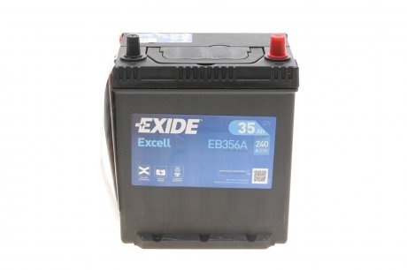 Аккумуляторная батарея 35ah/240a (187x127x220/+r/b1) excell EXIDE EB356A (фото 1)