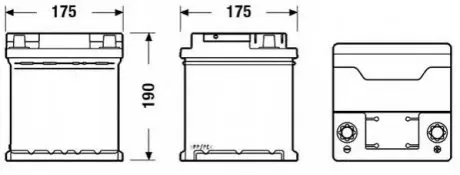 Акумулятор 44Ah-12v EN400 Excell, R EXIDE EB440