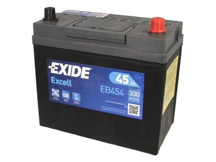 Акумулятор 45Ah-12v EN330 Excell, R EXIDE EB454 (фото 1)