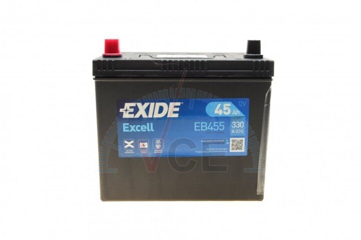 Аккумулятор 45Ah-12v EN330 Excell, L EXIDE EB455 (фото 1)