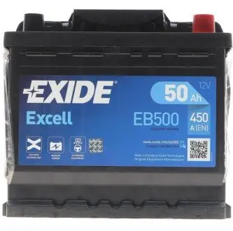 Акумулятор 50Ah-12v EN450 Excell, R EXIDE EB500