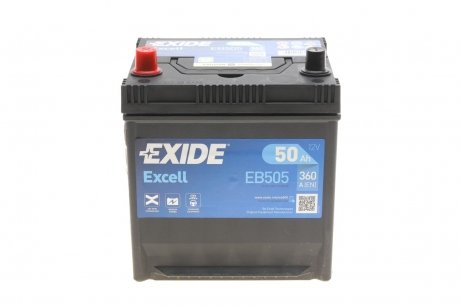 Аккумуляторная батарея 50ah/360a (200x173x200/+l/b0) excell EXIDE EB505