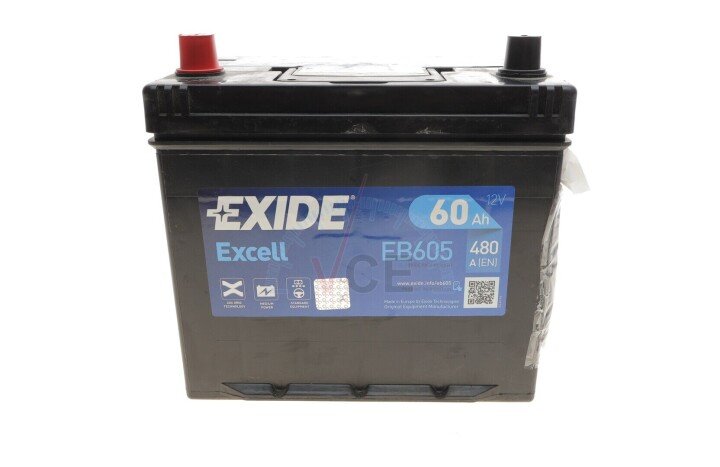 Акумулятор 60Ah-12v EN480 Excell, L EXIDE EB605 (фото 1)