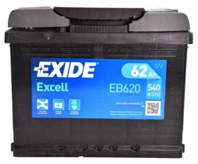 Аккумулятор 6 CT-62-R Excell EXIDE EB620 (фото 1)