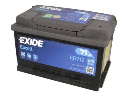 Аккумулятор EXIDE EB712 (фото 1)