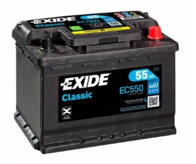 Аккумулятор 55Ah-12v EN460 Classic, R EXIDE EC550