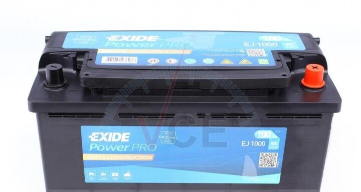 Акумулятор 100Ah-12v EN850 Power PRO AGRI & Construction, R EXIDE EJ1000 (фото 1)